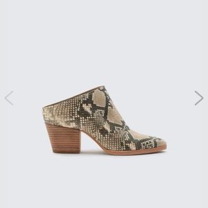 Dolcevita ROYA MULES IN SNAKE 9.5